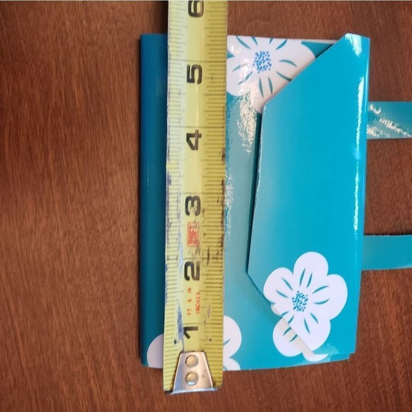 New handmade unique vinyl three piece matching set tote, shoulder bag, note pad - Picture 13 of 14